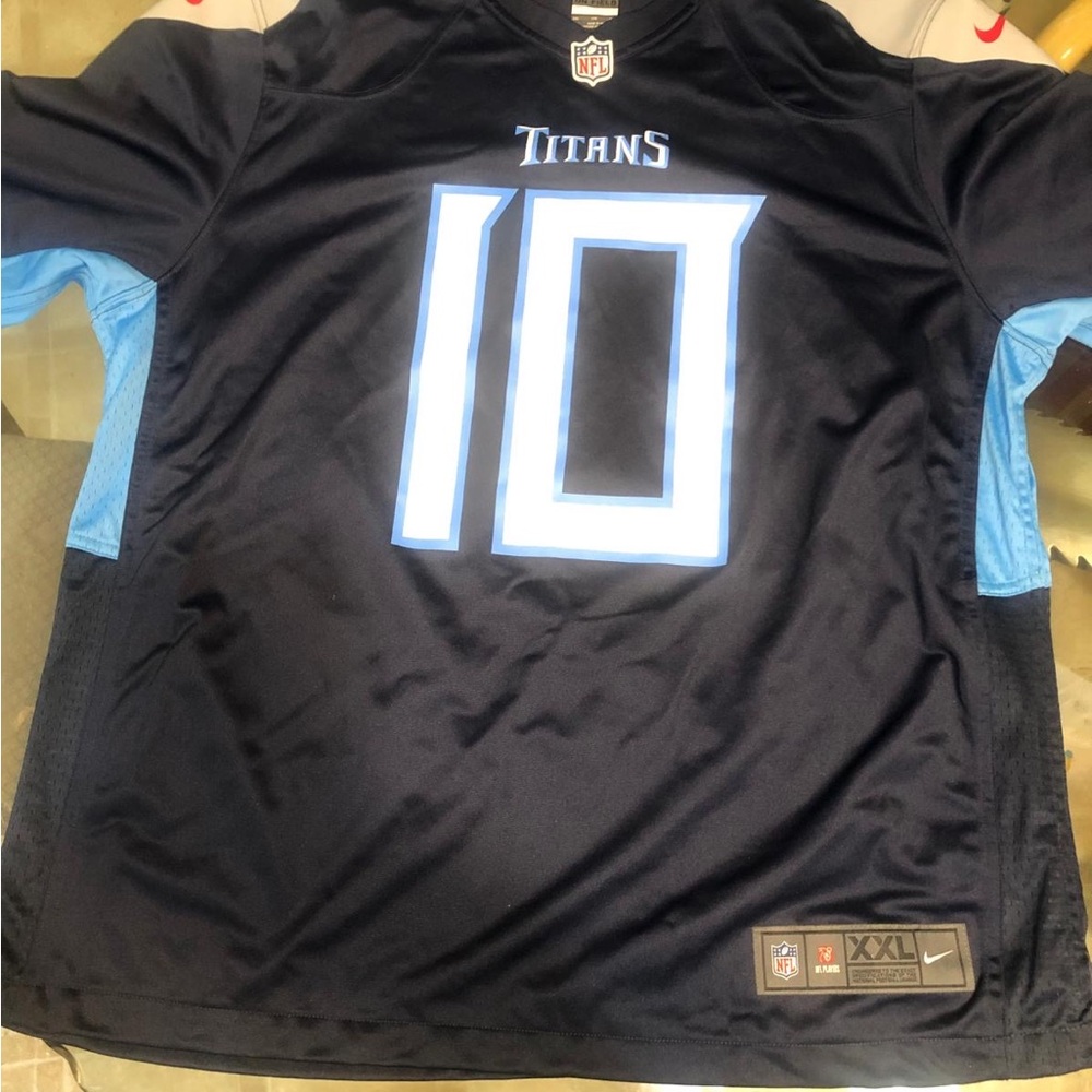 Nike Titans Black and Blue Jersey